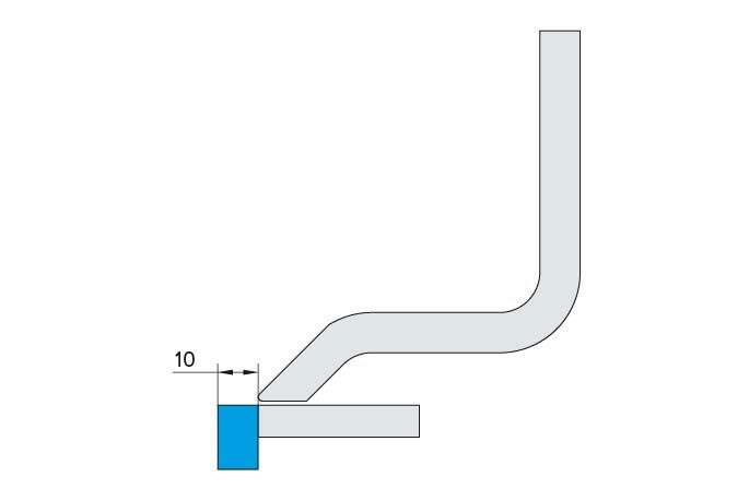Lama della traversa superiore 45° R 1 mm